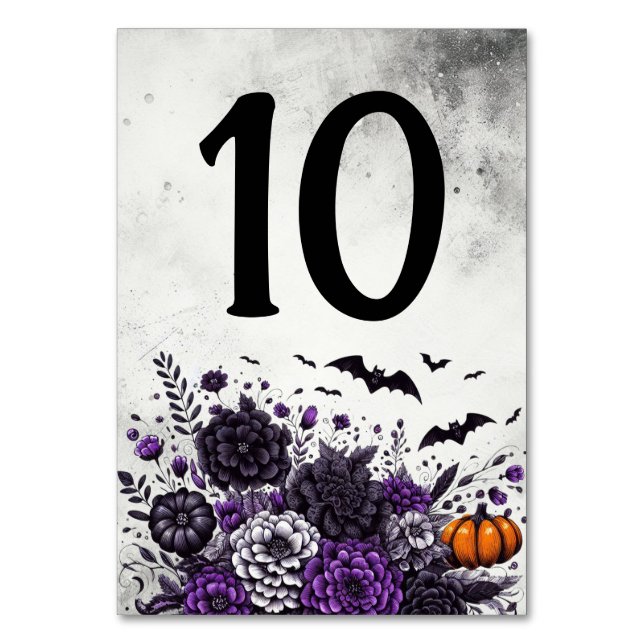 Blume und Fledermäuse Tischnummer 10 (Vorderseite)