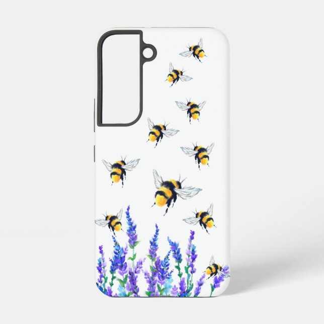 Blume und fliegende Bienen Samsung Galaxy-Hüllen Samsung Galaxy Hülle (Rückseite)