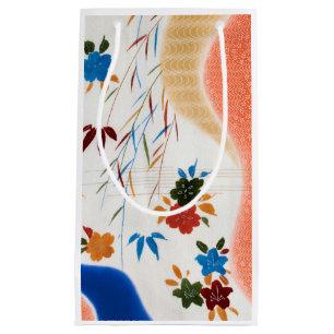 Blume und fließendes Wasser, japanisches Design Kleine Geschenktüte