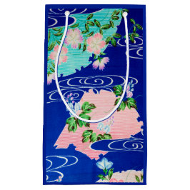 Blume und fließendes Wasser, japanisches Design Kleine Geschenktüte