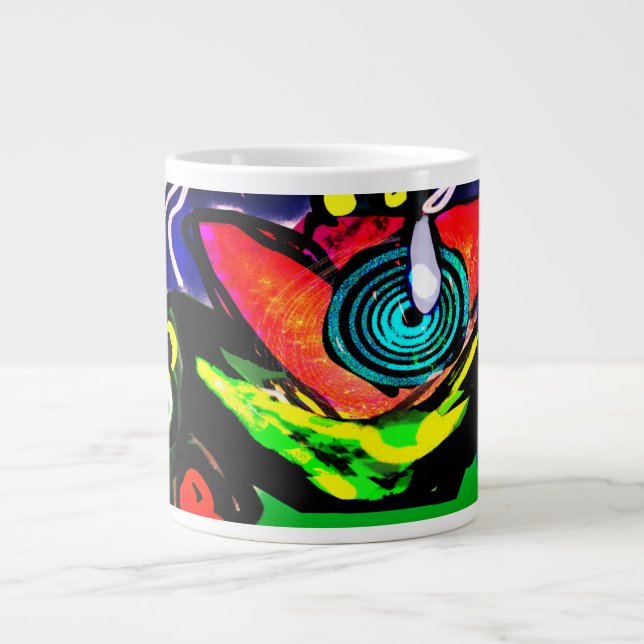 Blume und Frosch im Frühjahr Jumbo-Tasse (Vorderseite)