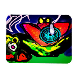 Blume und Frosch im Frühjahr Magnet