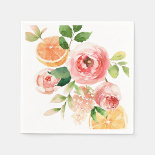 Blume und Fruchtpapier Napkin Serviette