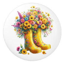 Blume und Gartenstiefel