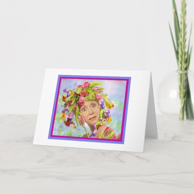 Blume und Geburtstagskarte Karte (Vorderseite)