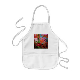 Blume und Graffiti Kinderschürze