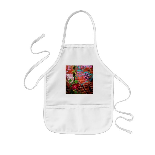 Blume und Graffiti Kinderschürze (Vorne)