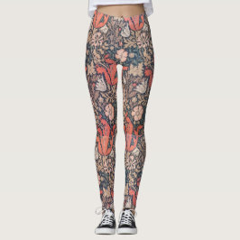 Blume- und Grasgartenmuster Leggings