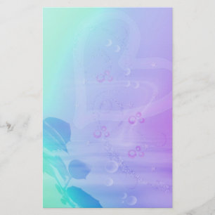 Blume und Herz-Briefpapier Briefpapier