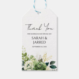 Blume und Hochzeiten im Grünen Geschenkanhänger