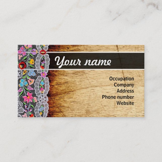 Blume und Holz namecard Visitenkarte (Vorderseite)