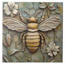 Blume und Honey Bee Imitats Relief