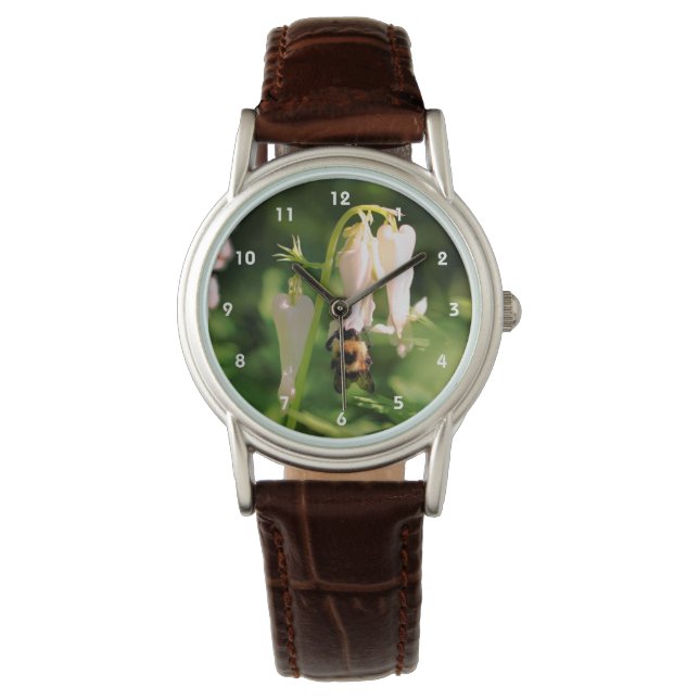 Blume und Hummel Armbanduhr (Vorderseite)
