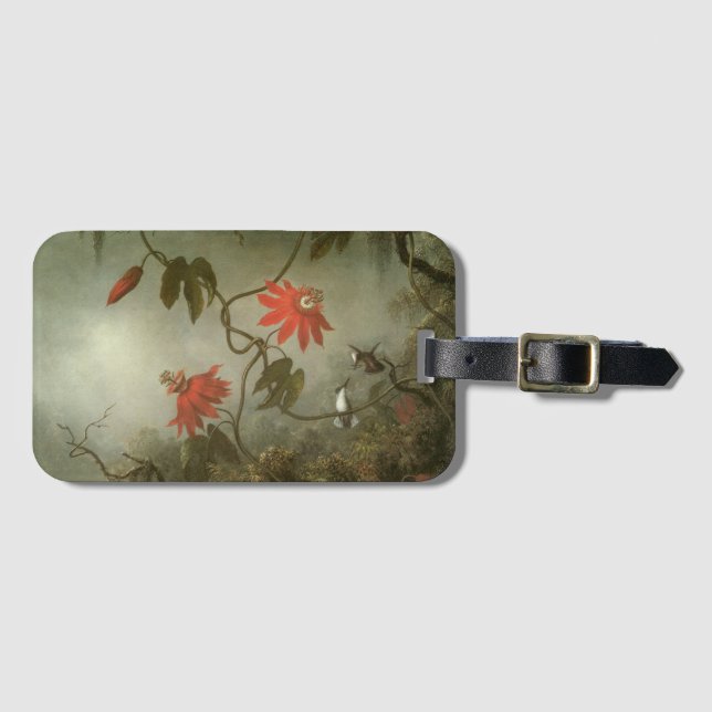 Blume und Hummingbirds von Martin J Heade Gepäckanhänger (Vorderseite (Horizontal))