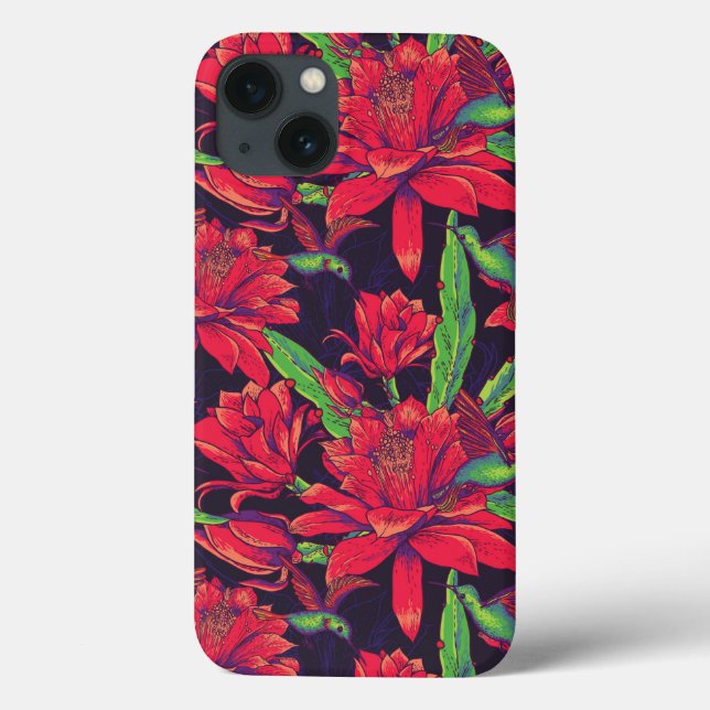 Blume und Hummingvögel Case-Mate iPhone Hülle (Rückseite)