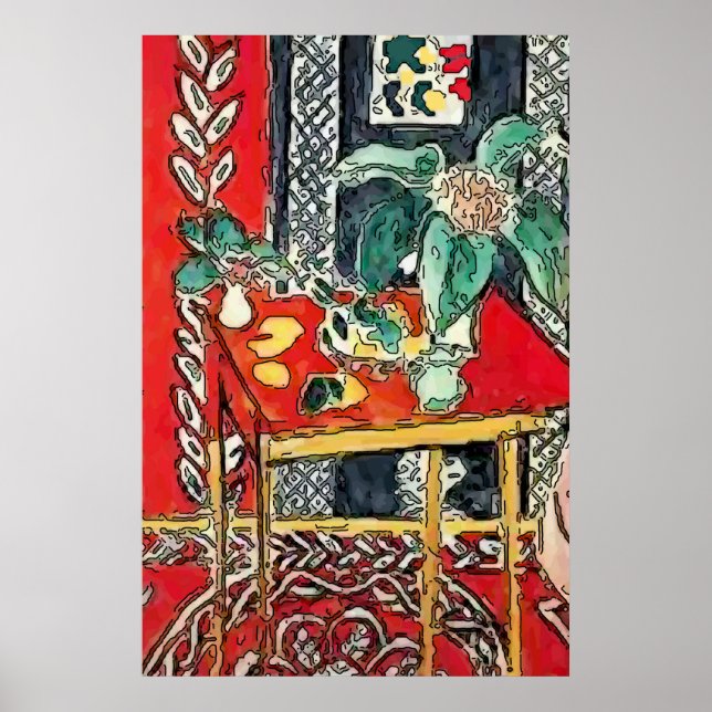 Blume und Kaffee-Cup Poster (Vorne)