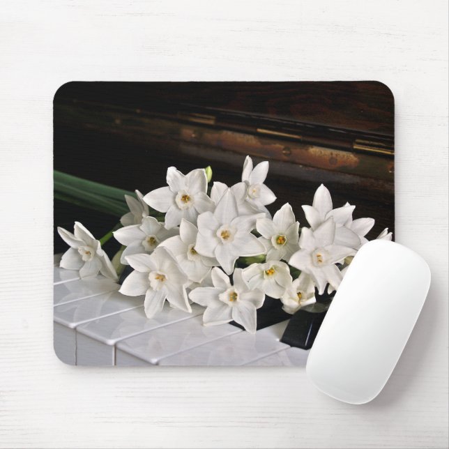 Blume und Klaviermousepad Mousepad (Mit Mouse)