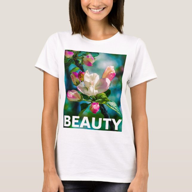 Blume und Knospen T-Shirt (Vorderseite)