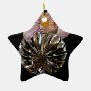 Blume und Kristalle Keramik Ornament