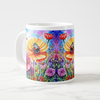 Blume und Ladybugs Jumbo-Tasse
