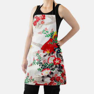 Blume und Laufendes Wasser, Japanisches Design Schürze