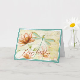 Blume und Libellen Karte