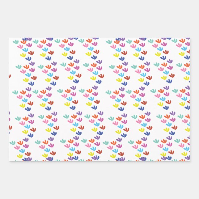 Blume und Liebe Geschenkpapier Set (Vorderseite)