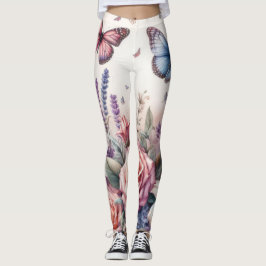 Blume und Meer und Muscheln am Strand Leggings