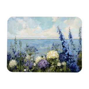 Blume und Meeresmalerei Magnet