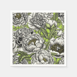 Blume und Motten Serviette
