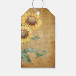 Blume und Musiknoten Vintag Geschenkanhänger