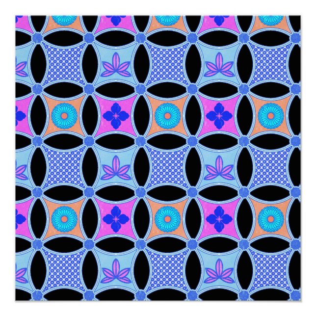 Blume und Muster Poster (Vorderseite)