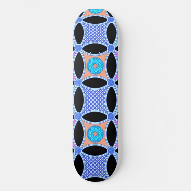 Blume und Muster Skateboard (Vorderseite)