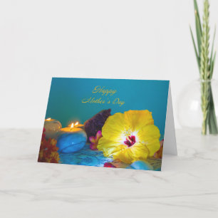 Blume und Muttertag der Kerze Karte