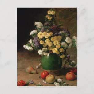 Blume und Obst, 1880 Postkarte