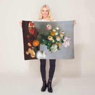 Blume und Obst, Henri Fantin-Latour Fleecedecke