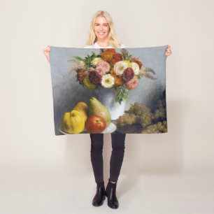 Blume und Obst, Henri Fantin-Latour Fleecedecke