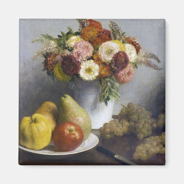 Blume und Obst, Henri Fantin-Latour Magnet (Vorne)