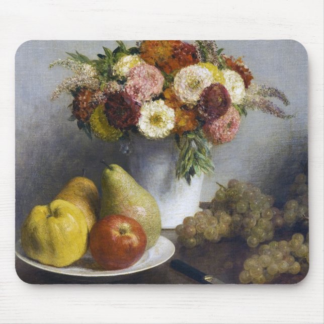 Blume und Obst, Henri Fantin-Latour Mousepad (Vorne)