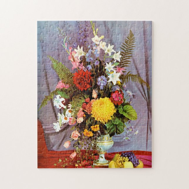 Blume und Obst Puzzle (Vertikal)