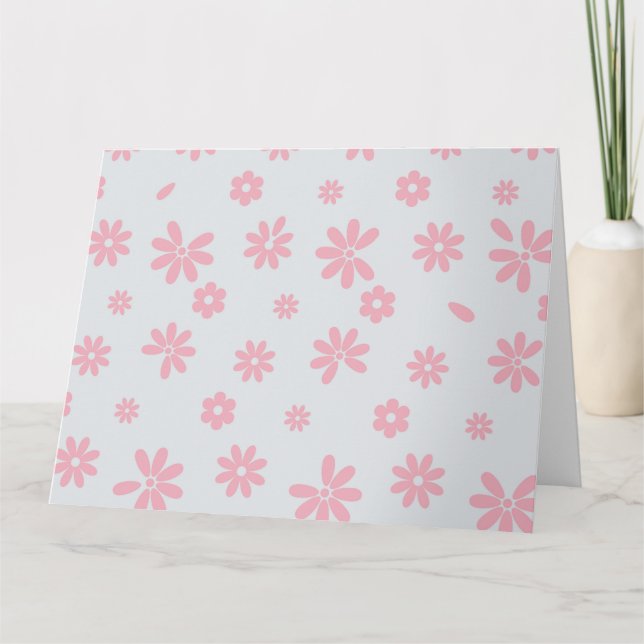 Blume und Petalen 12 Dankeskarte (Vorderseite)