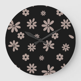 Blume und Petalen 14 Große Wanduhr