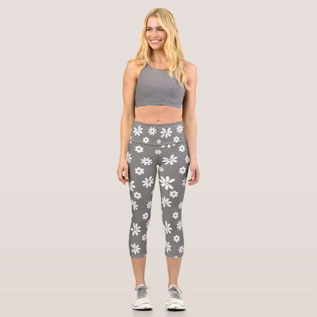 Blume und Petalen 2 Capri Leggings (Vorderseite)