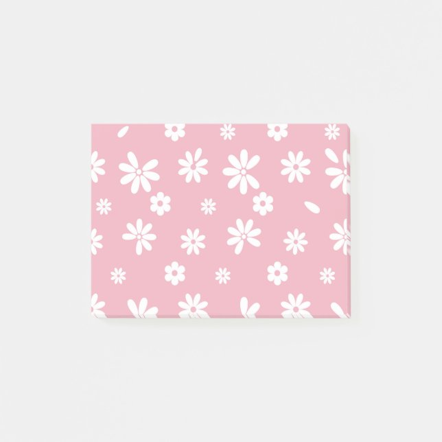 Blume und Petalen 3 Post-it Klebezettel (Vorderseite)