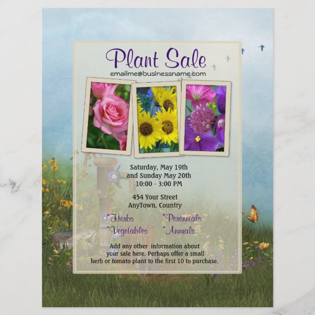 Blume und Pflanze Flyer (Vorne)