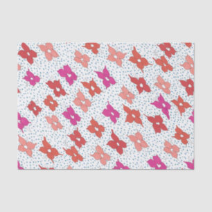 Blume und Polka-Punkte Seidenpapier
