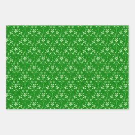 Blume und Punkte Geschenkpapier Set