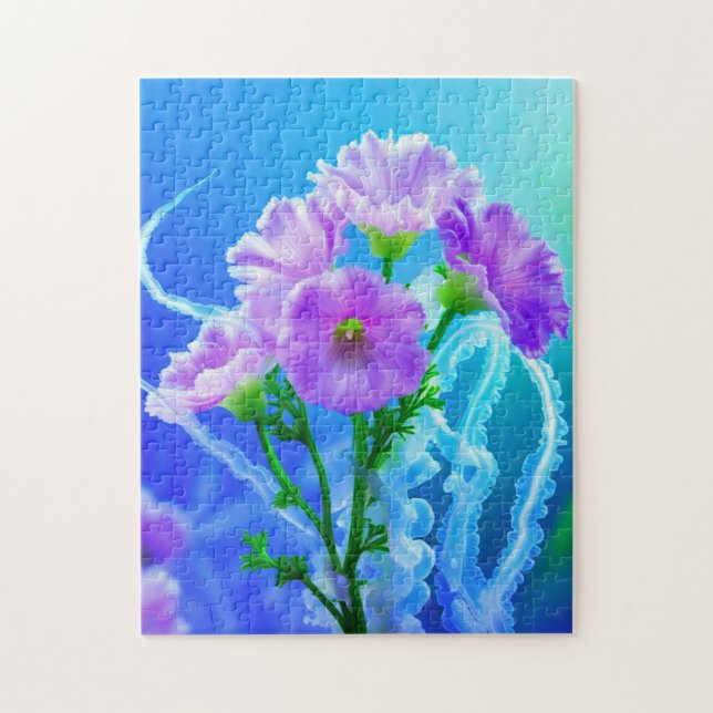 Blume und Quallen Puzzle (Vertikal)