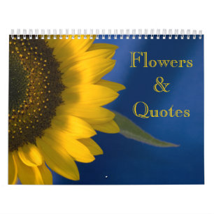 Blume und Quotes Kalender