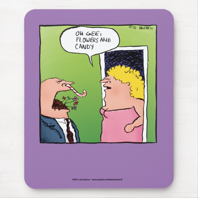 Blume und romantischer Cartoon Mousepad (Vorne)